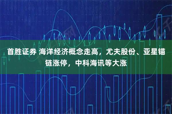 首胜证券 海洋经济概念走高，尤夫股份、亚星锚链涨停，中科海讯等大涨